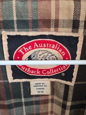 The Australian Outback Collection Plaid Shirt , Brown, Cream